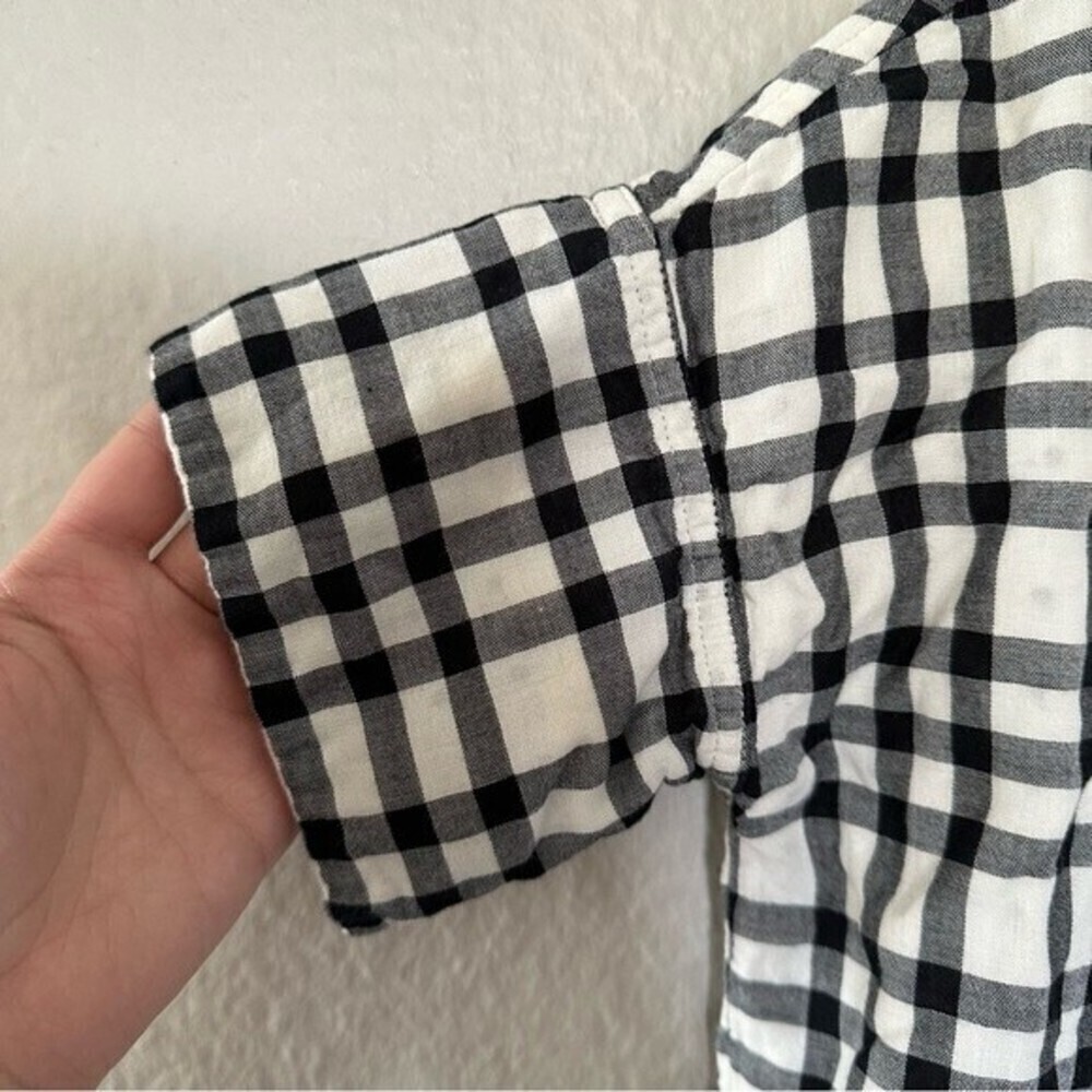 madewell oversized courier button back shirt in double faced plaid - Picture 7 of 11